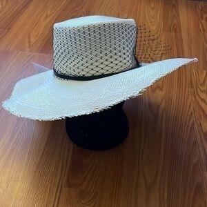 Anthropologie Sensi Studio Cordovan Boater Hat. NWT